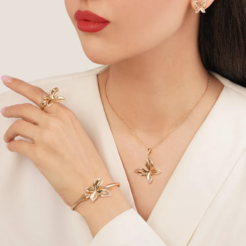 سرویس شوپینگ نگین دار طلایی