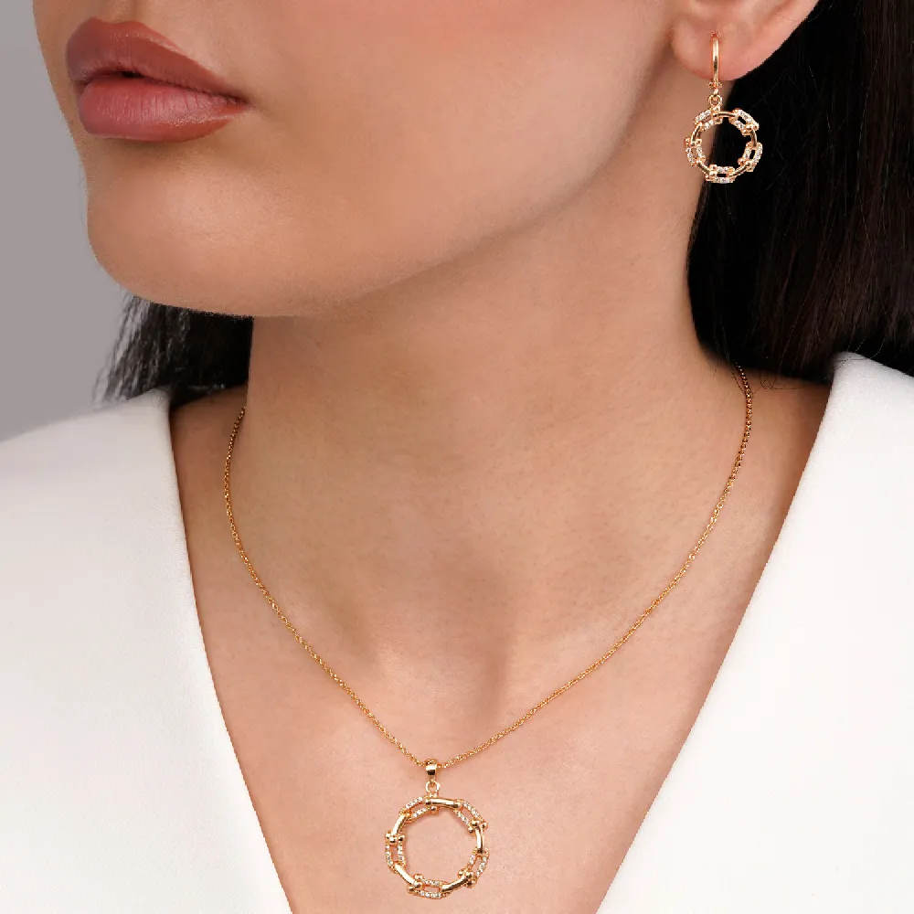 نیم ست تیفانی طلایی ysx