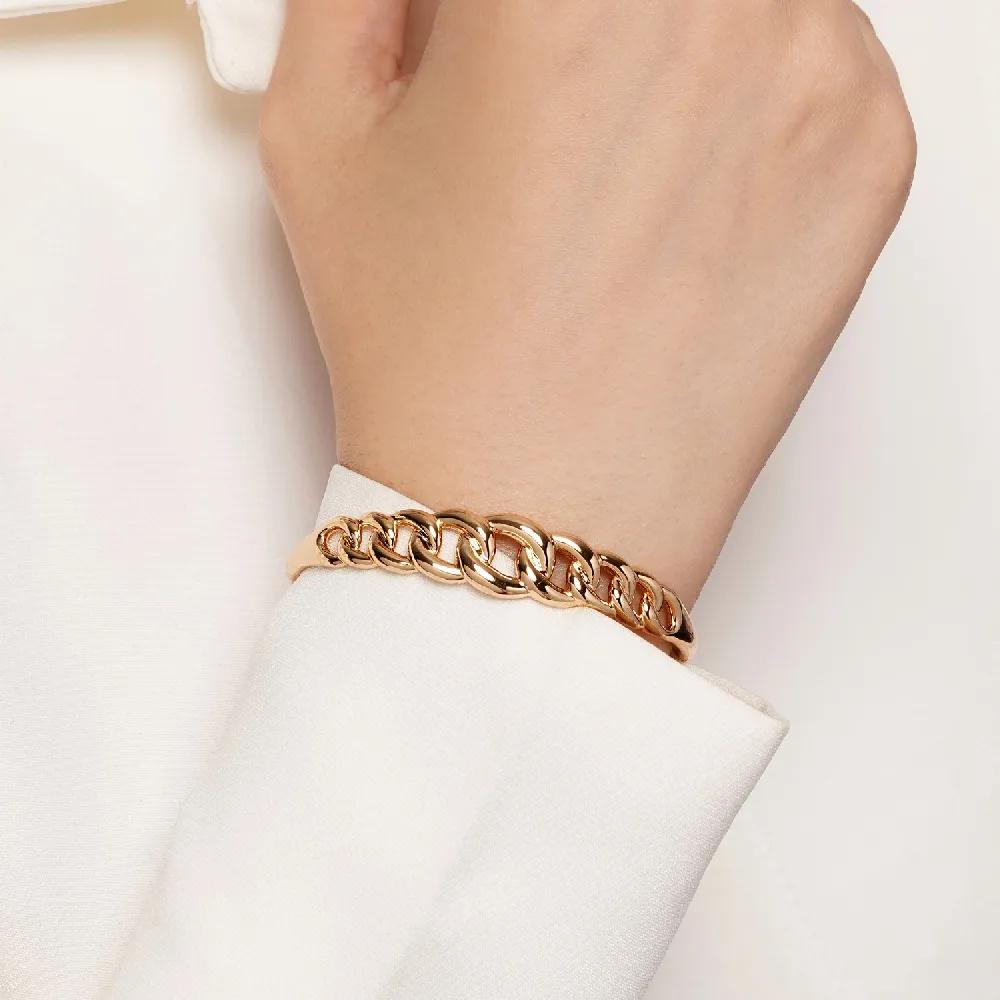 تصویر دستبند النگویی کارتیر نگین دار طلایی شوپینگ