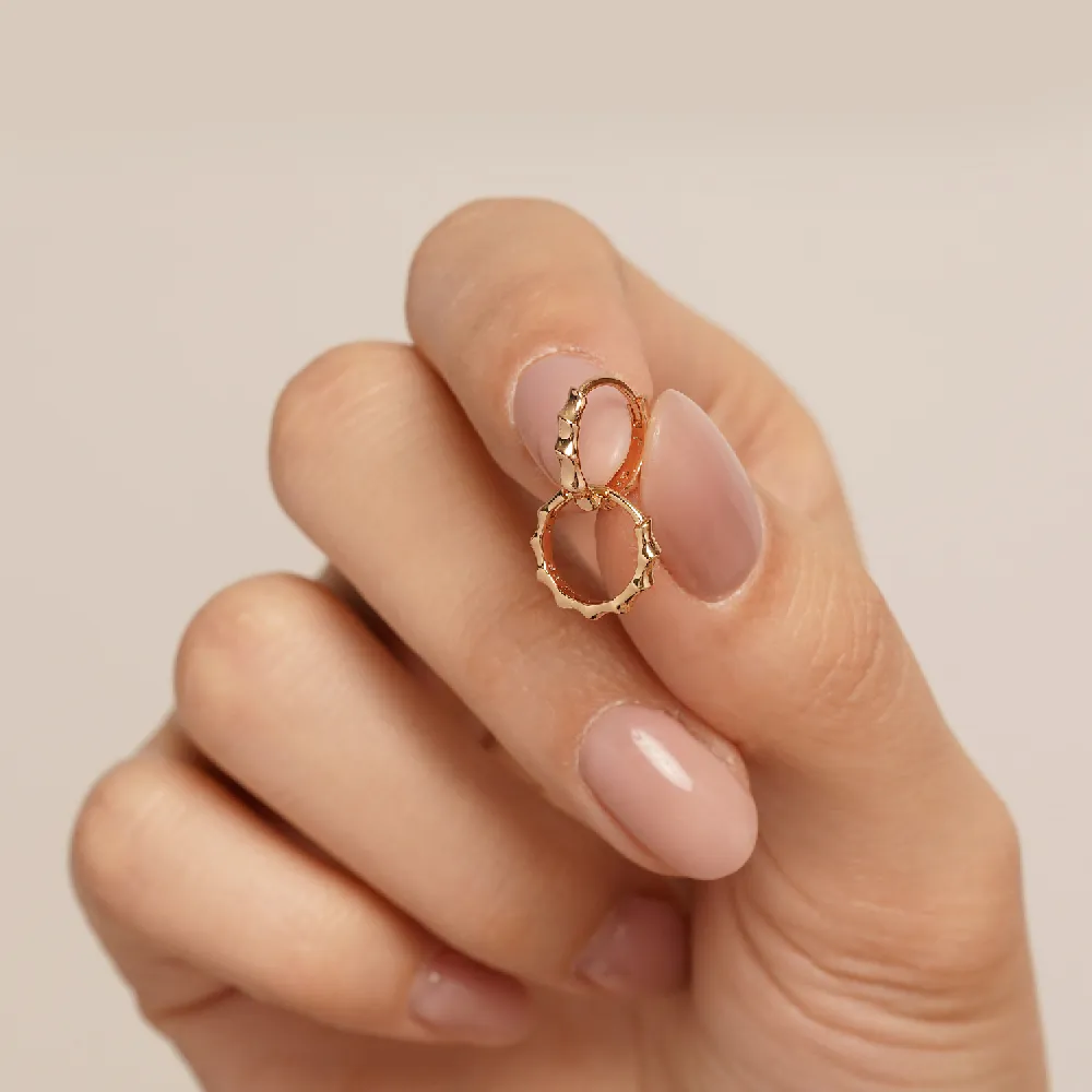 گوشواره شوپینگ حلقه ای طلایی 