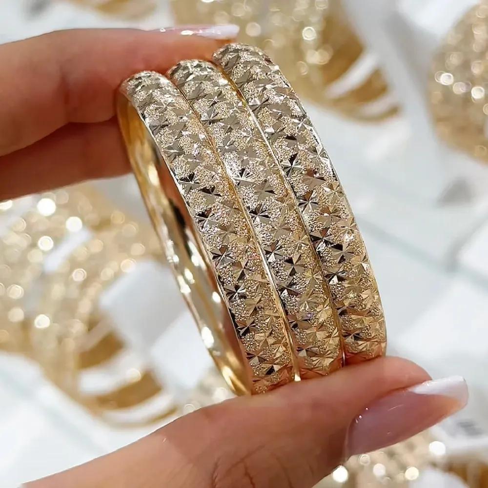 النگو 7 میل زنانه سایز 4 طلایی ضمانتی ( بسته 3 عددی)