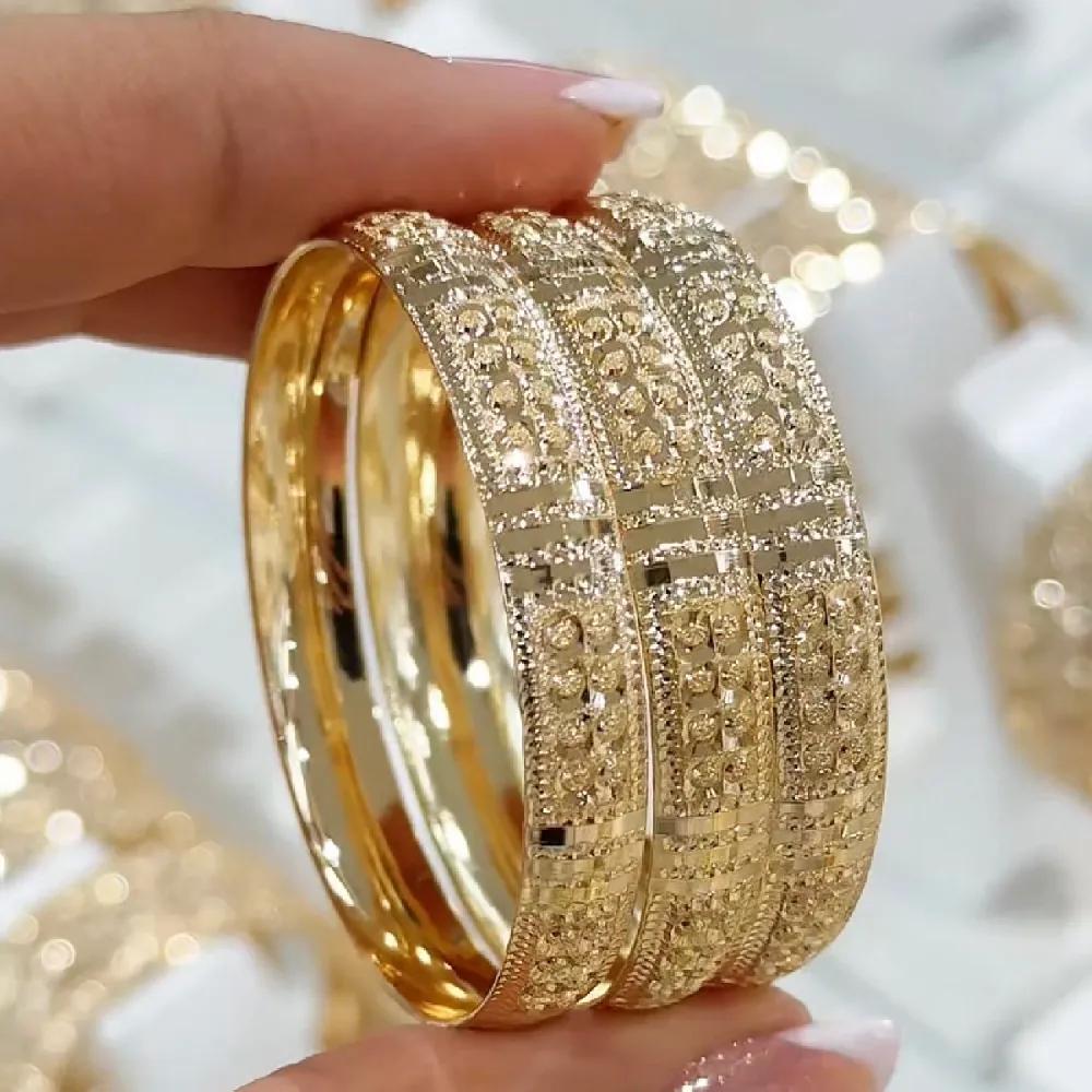 تصویر النگو 7 میل دخترانه کد 705 طلایی ضمانتی (بسته3عددی)	