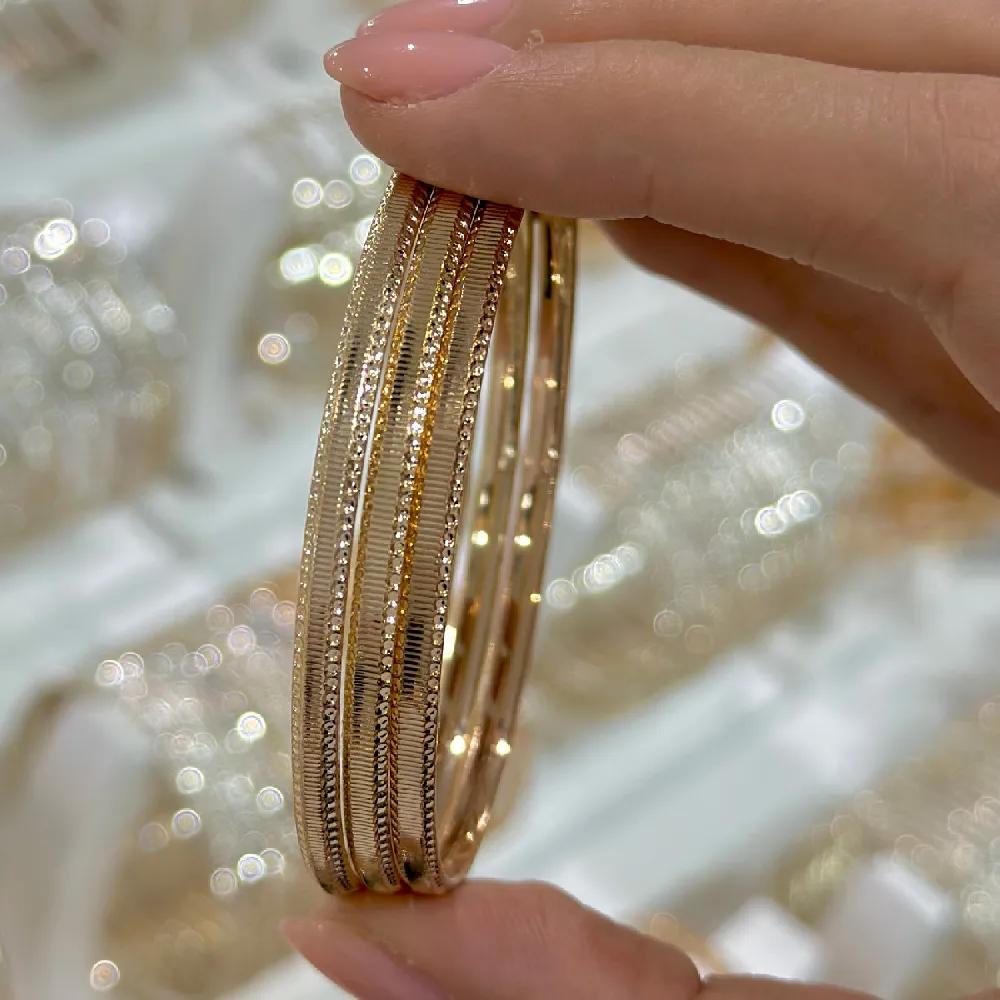 النگو 3 میل زنانه سایز 3 طلایی ضمانتی ( بسته 3 عددی)