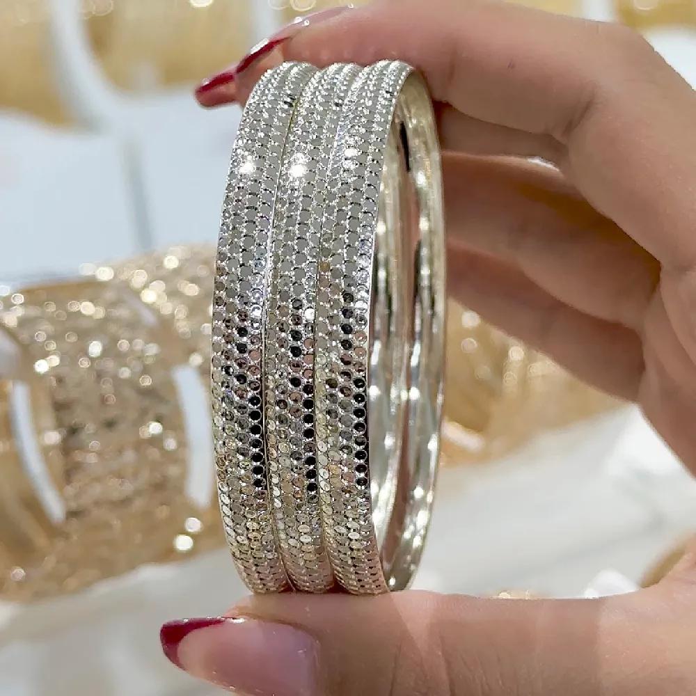 تصویر النگو 6 میل زنانه سیلورضمانتی کد 605( پک سه عددی)