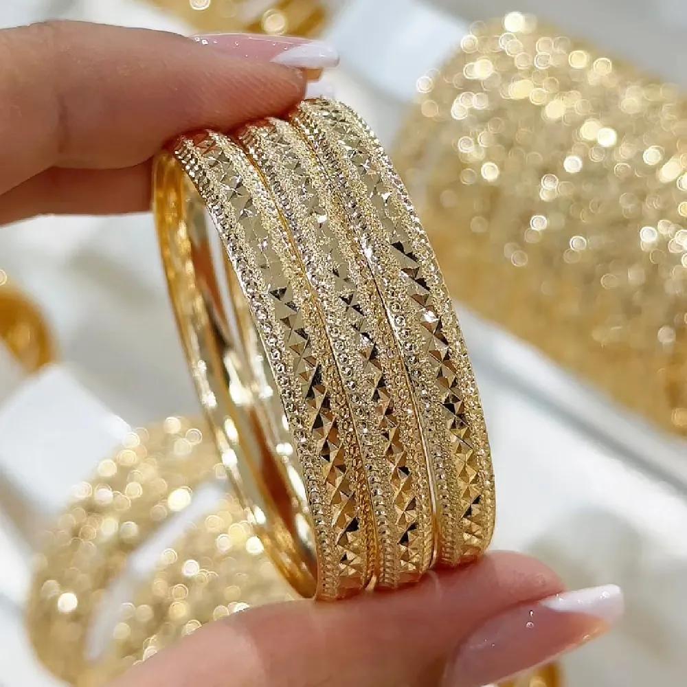 تصویر النگو 6 میل دخترانه کد601 طلایی ضمانتی (بسته٣عددی)