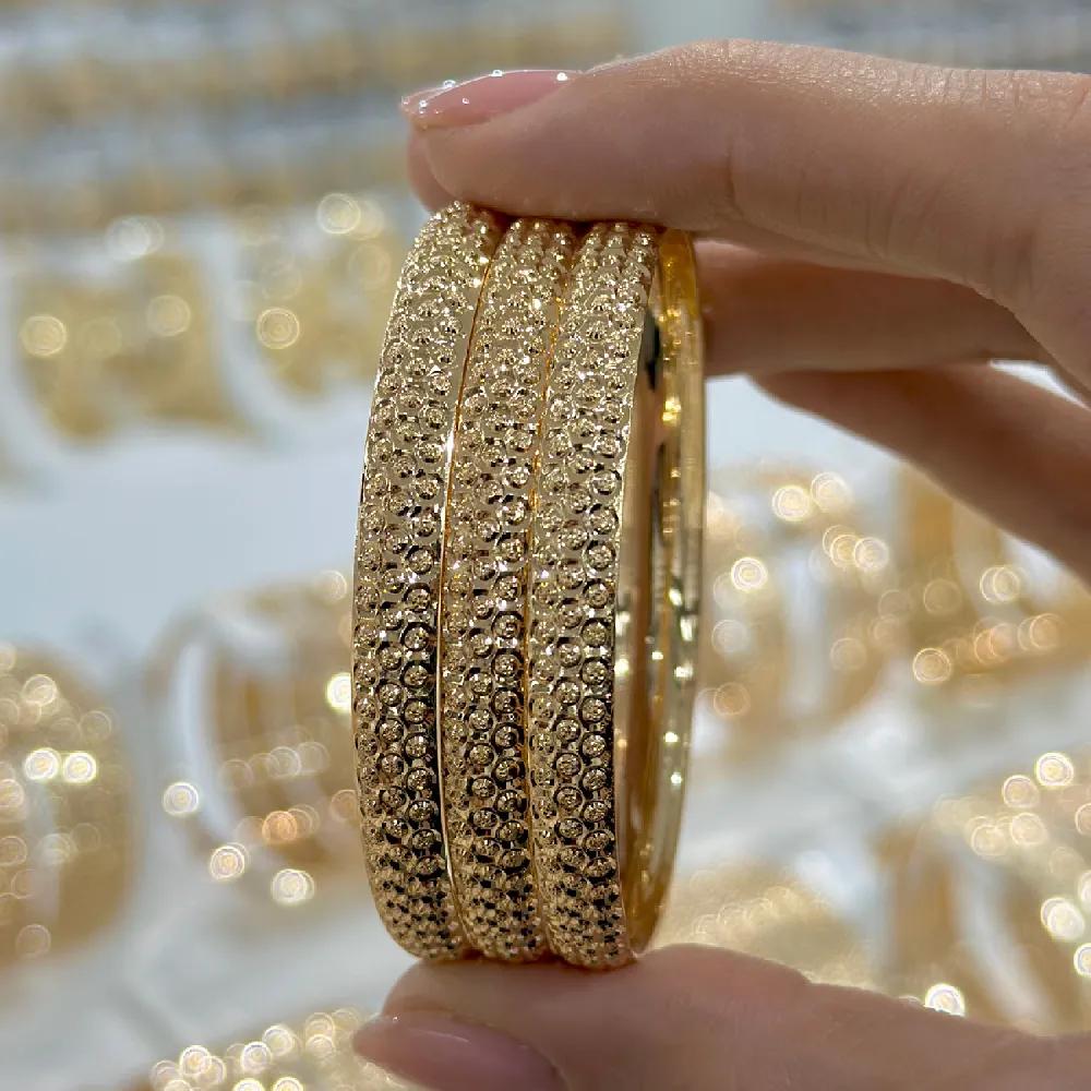 تصویر النگو 6 میل زنانه طلایی ضمانتی کد 600 (پک سه عددی)