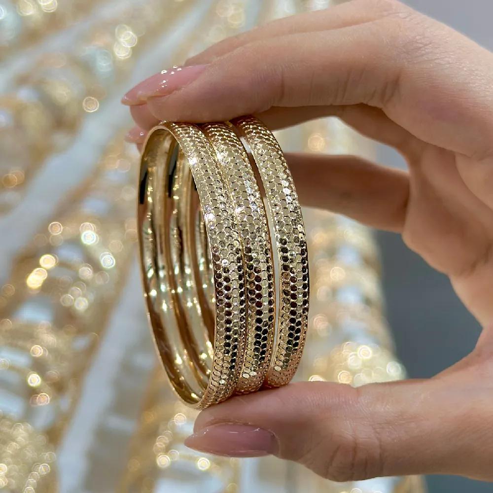 النگو 6 میل زنانه سایز 4 طلایی ضمانتی ( بسته 3 عددی)