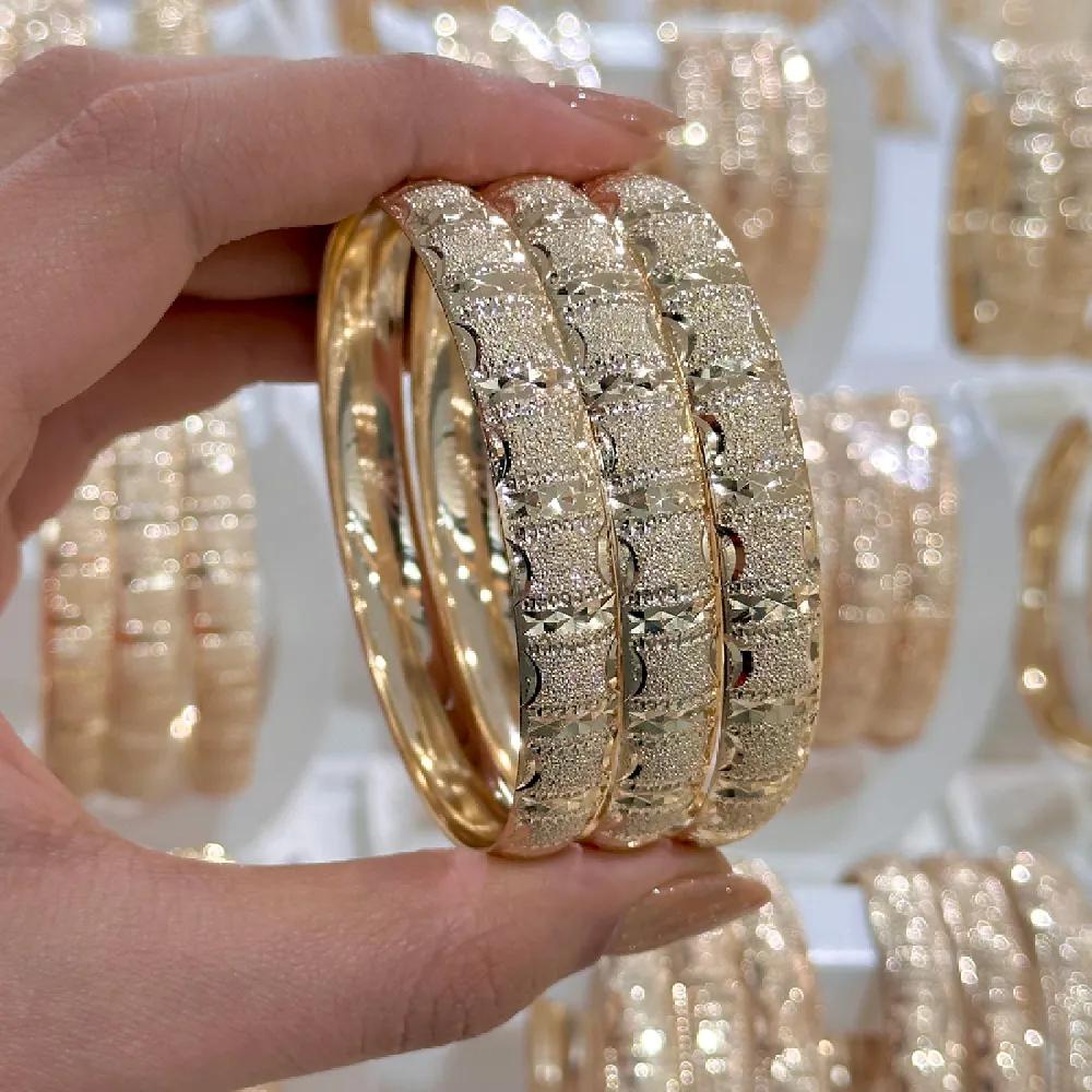 تصویر النگو1سانت زنانه طلایی ضمانتی کد(1006)پک سه عددی