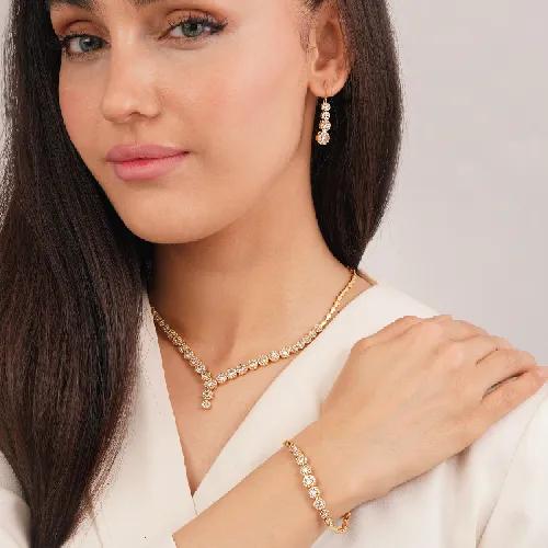 سرویس جواهری فلاور طلایی