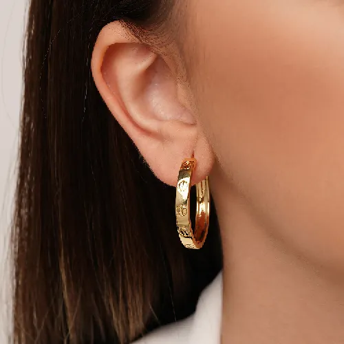 گوشواره رادیوم حلقه ای کارتیر طلایی