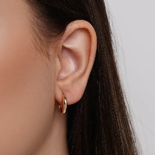 گوشواره شوپینگ حلقه ای طلایی