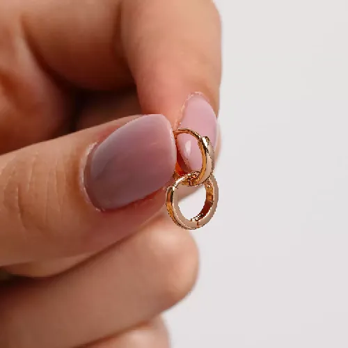 گوشواره شوپینگ حلقه ای طلایی