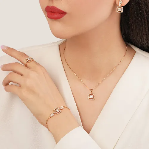 سرویس شوپینگ نگین دار طلایی