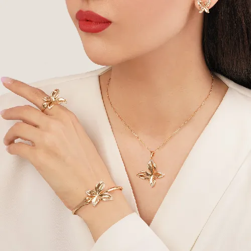 سرویس شوپینگ نگین دار طلایی