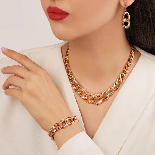 سرویس شوپینگ نگین دار طلایی