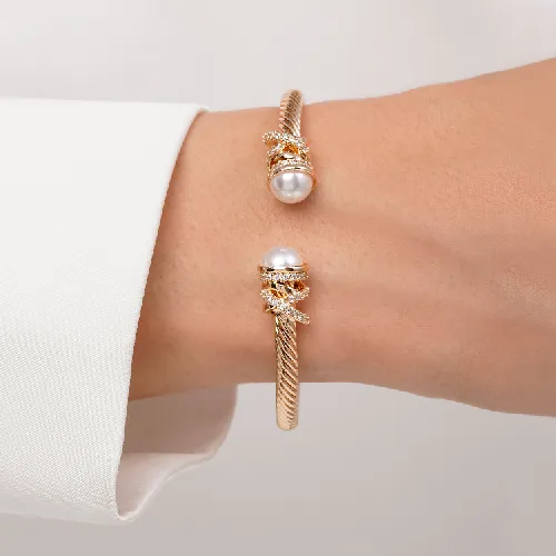 دستبند النگویی دیوید یورمن طلایی زنانه ysx (فری سایز)