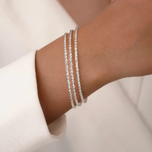 النگو 2 میل زنانه سایز 3 سفید ضمانتی ( بسته 3 عددی)