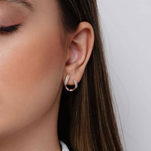 گوشواره شوپینگ حلقه ای طلایی