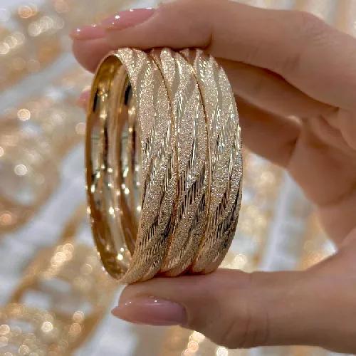 النگو زنانه 8 میل طلایی ضمانتی کد 801(پک سه عددی)