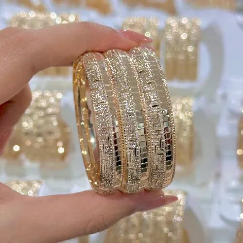 النگو زنانه 1سانت طلایی ضمانتی بسته سه عددیکد (1111)