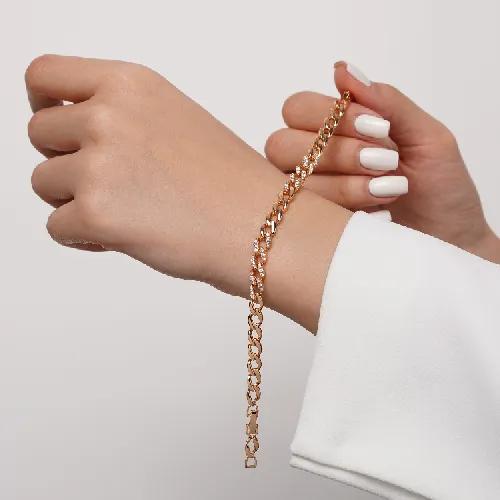 دستبند کارتیر زنجیری رزگلد نگین دار زنانه شوپینگ