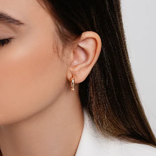 گوشواره شوپینگ حلقه ای طلایی 