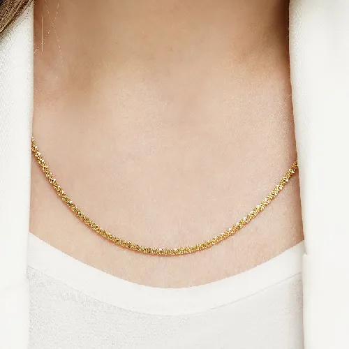 زنجیر  استیل خاویار طلایی زنانه