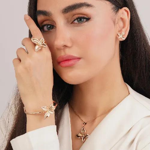 سرویس شوپینگ نگین دار طلایی