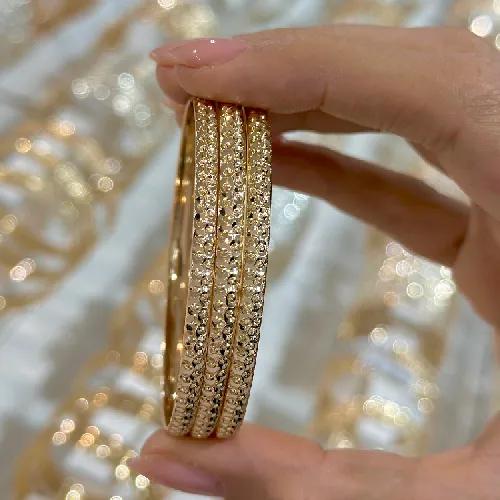 النگو 3 میل زنانه سایز 4 طلایی ضمانتی ( بسته 3 عددی)