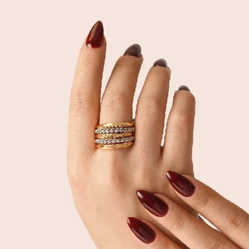 انگشتر  پورتوفینو چندلاین دورنگ زنانه ysx