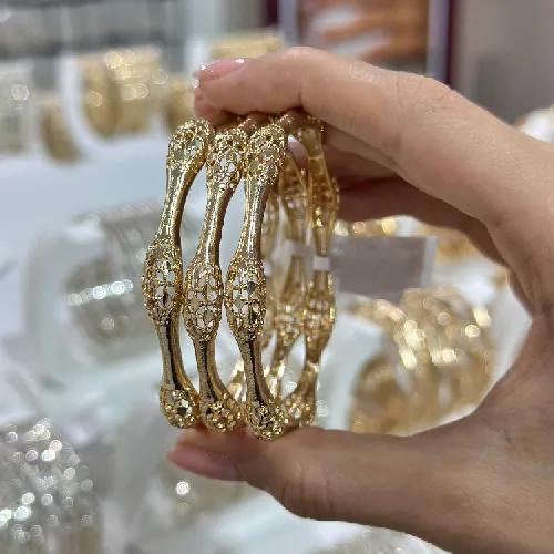 النگو فیوژن 7میل طرح طلا ضمانتی کد 5555