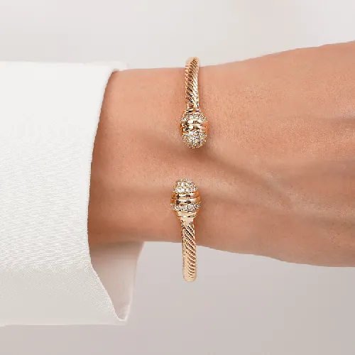 دستبند النگویی دیوید یورمن طلایی زنانه ysx (فری سایز)