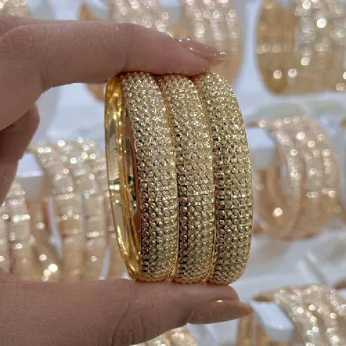 النگو زنانه 1سانت طلایی ضمانتی بسته سه عددی