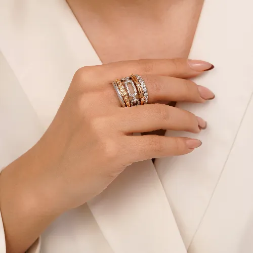 انگشتر YSX پورتوفینو چندلاین طلایی