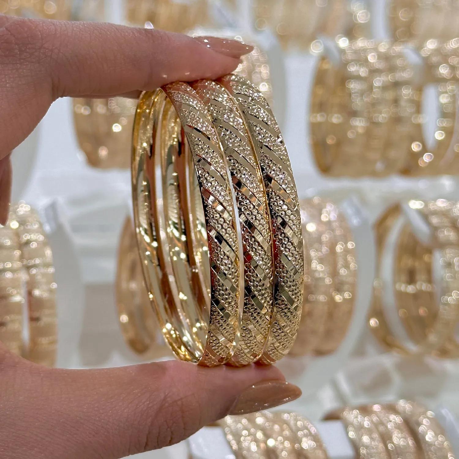 النگو 7 میل زنانه  طلایی ضمانتی ( بسته 3 عددی) کد 718