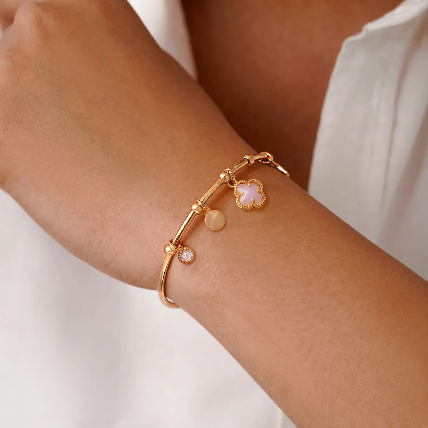 دستبند YSX النگویی پاندورا طلایی