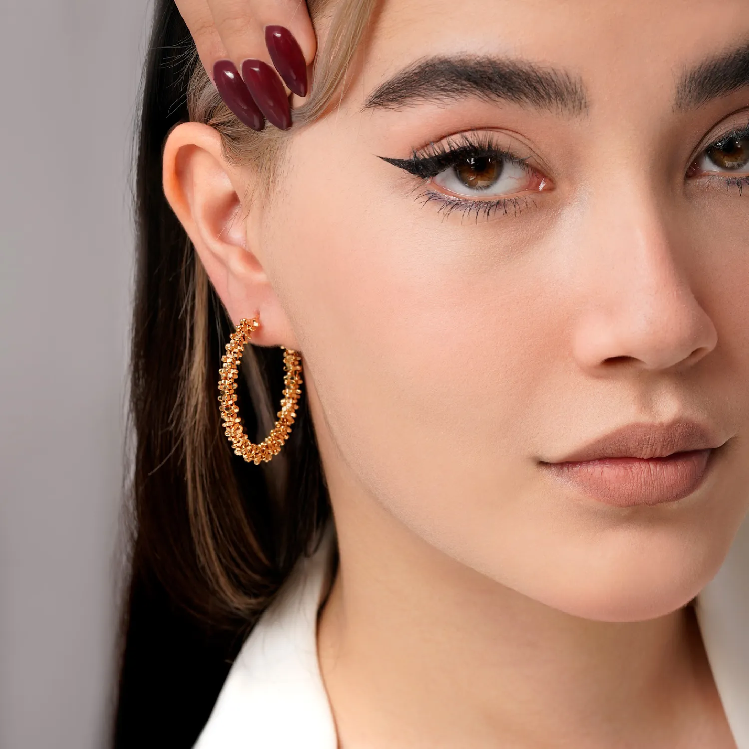 گوشواره YSXحلقه ای طلایی