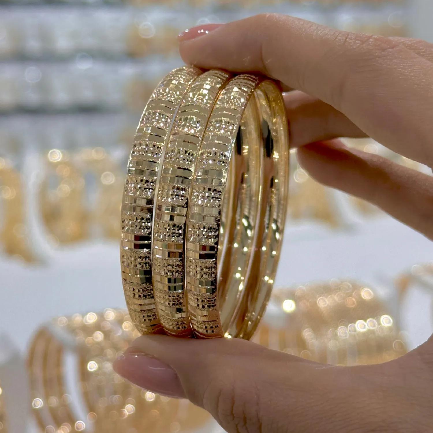 النگو 7 میل زنانه سایز 2 طلایی ضمانتی ( بسته 3 عددی)