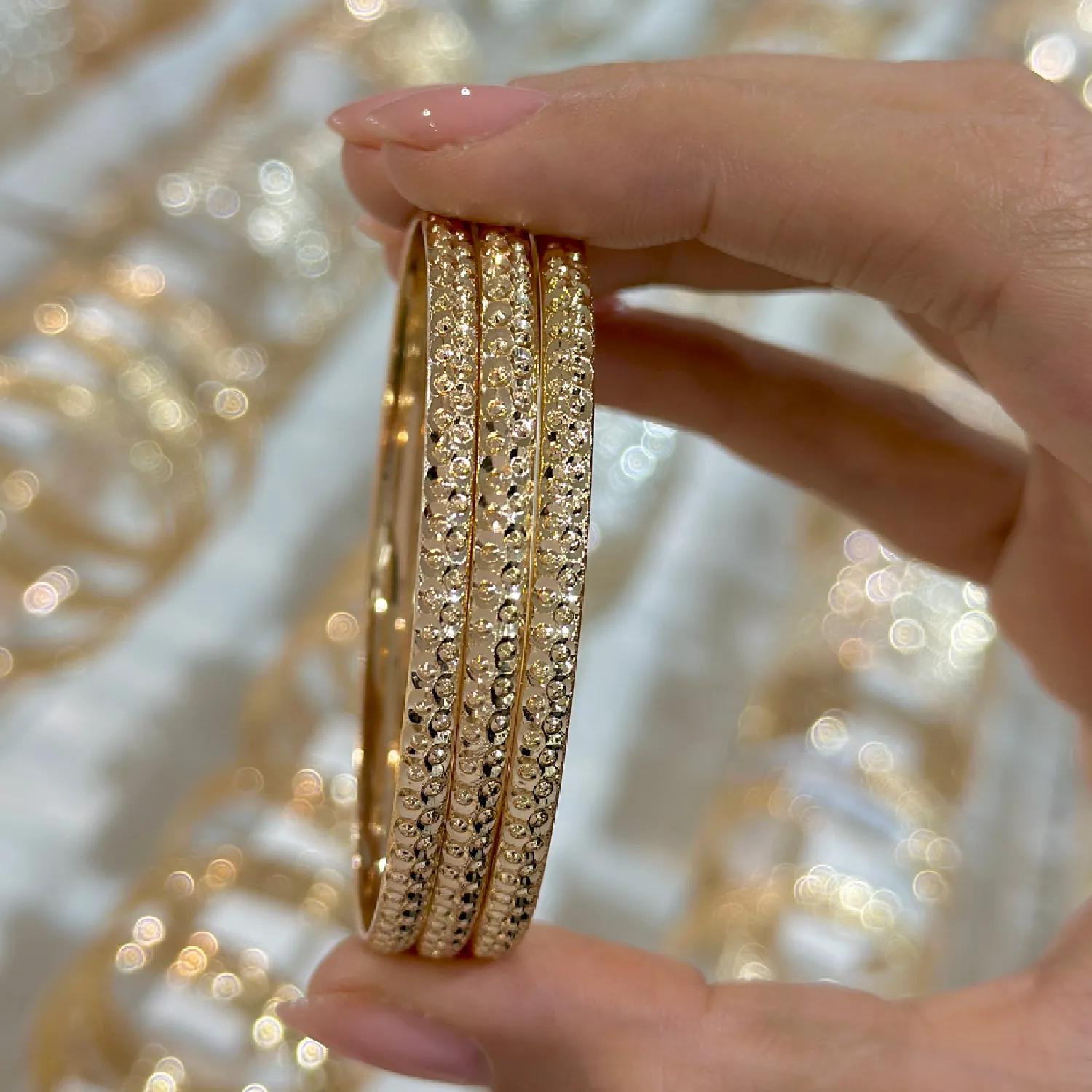 النگو 3 میل زنانه سایز 3 طلایی ضمانتی ( بسته 3 عددی)