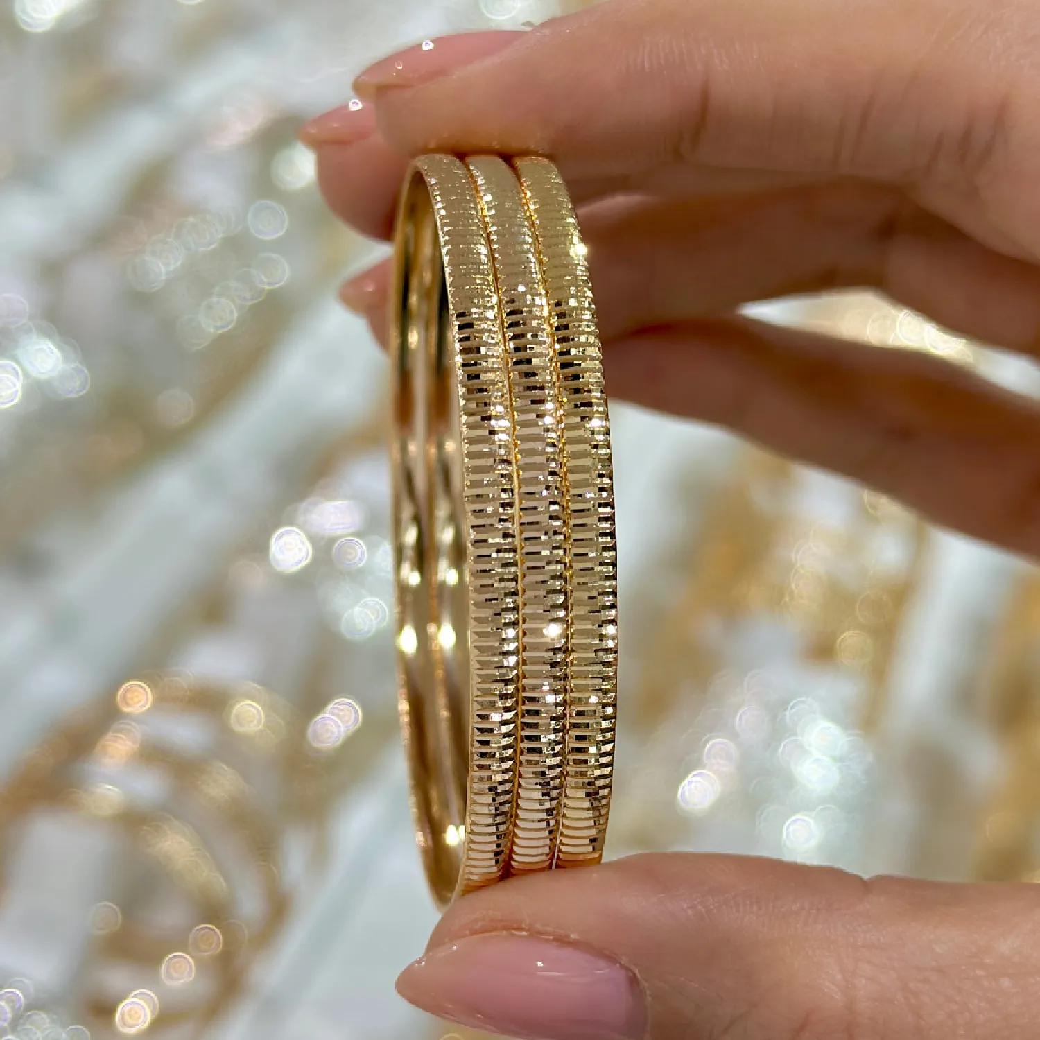 النگو 3 میل زنانه سایز 1 طلایی ضمانتی ( بسته 3 عددی)