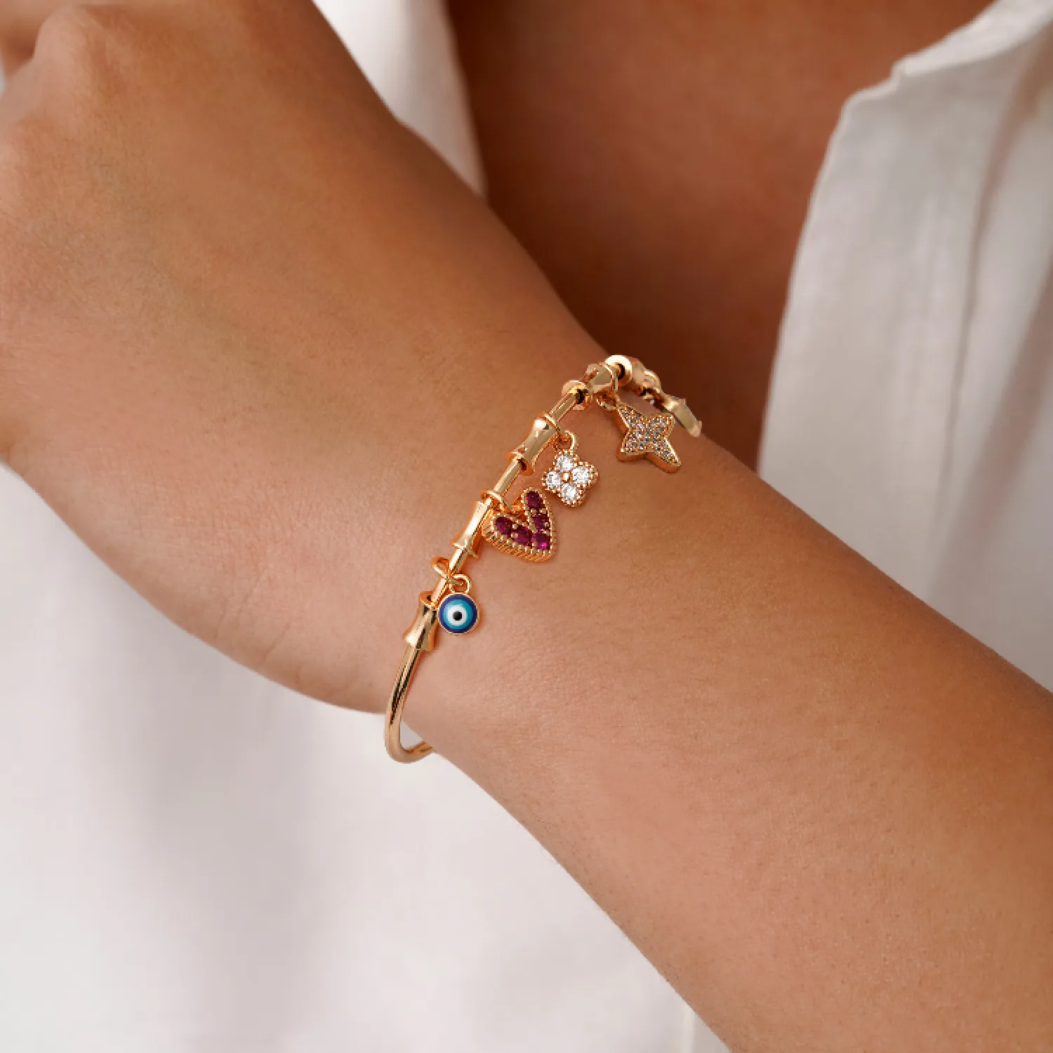 دستبند النگویی پاندورا طلایی ysx