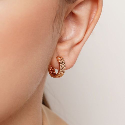 گوشواره شوپینگ حلقه ای طلایی
